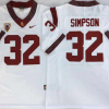 USC Trojans White #32 SIMPSON Stitched Jersey