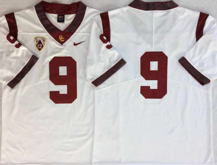 USC Trojans White #9 Stitched Jersey