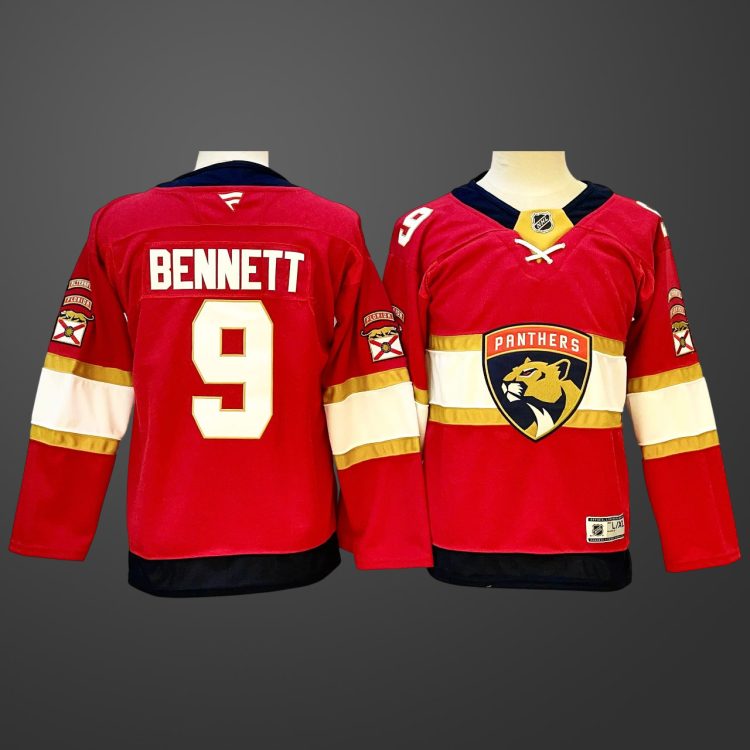 Youth Florida Panthers #9 Sam Bennett Red 2024-25 Home Stitched Hockey Jersey