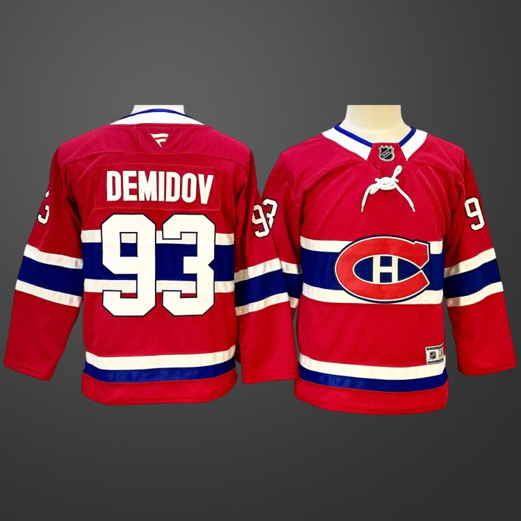 Youth Montreal Canadiens Ivan Demidov #93 Red Home Breakaway Jersey