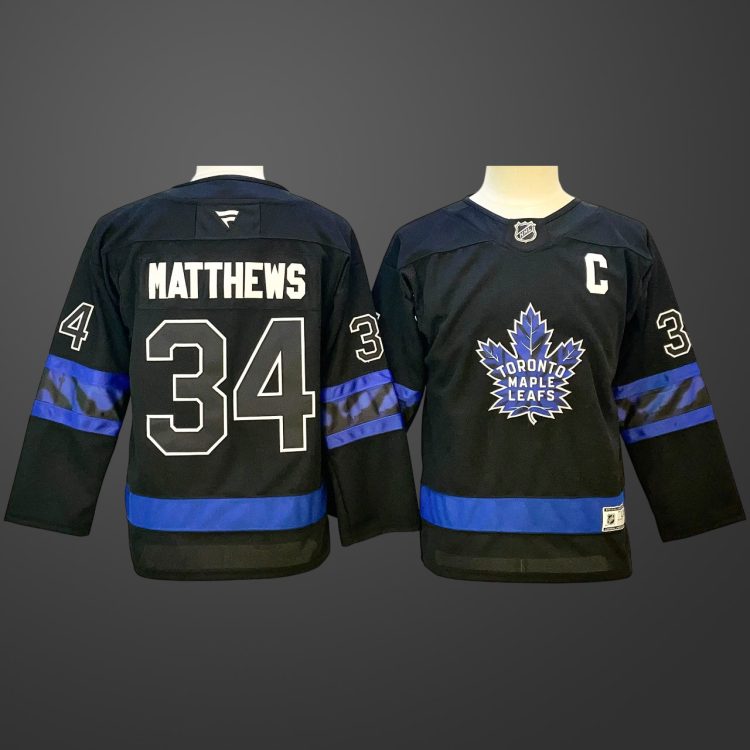 Youth Toronto Maple Leafs #34 Auston Matthews Black Jersey