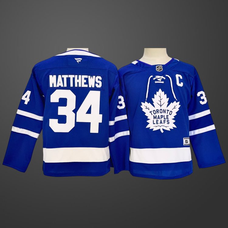 Youth Toronto Maple Leafs #34 Auston Matthews Blue Jersey
