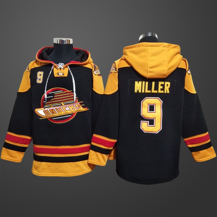 Men's Vancouver Canucks #9 JT Miller All Stitched Hoodie