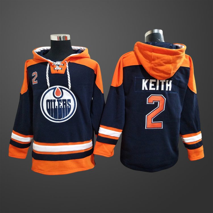 Men's Edmonton Oilers #2 KEITH All Stitched Hoodie