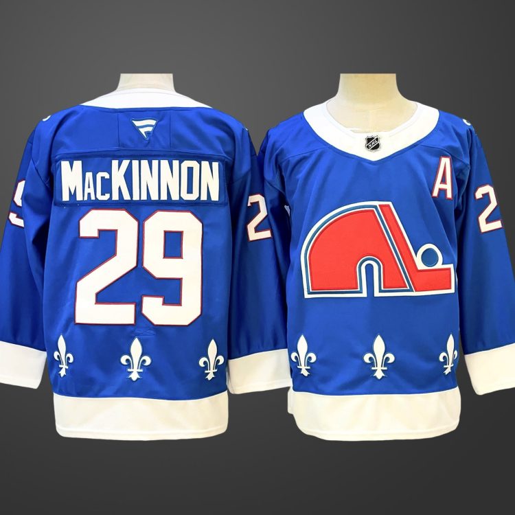 Men's Colorado Avalanche #29 Nathan MacKinnon Blue 2025/26 With A Patch Alternate Stitched Jersey