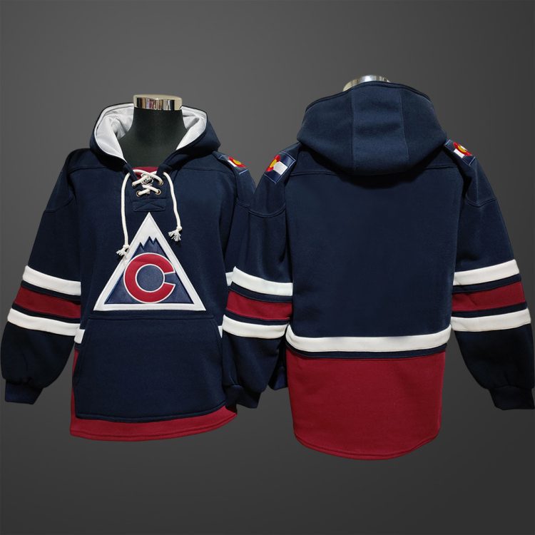 Men’s Colorado Avalanche Team Blank All Stitched Hoodie