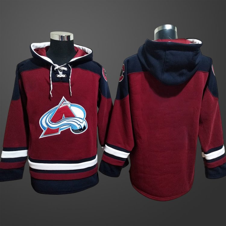 Men's Colorado Avalanche Team Blank All Stitched Hoodie