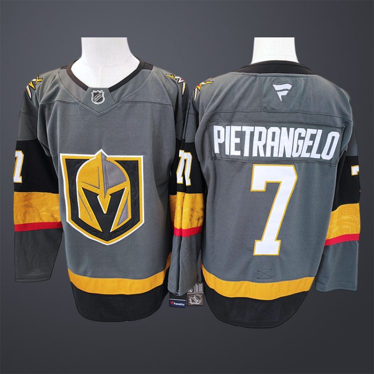 Men's Vegas Golden Knights Alex Pietrangelo #7 Fanatics Gray Player Jersey