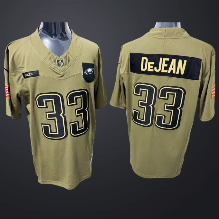 Men's Philadelphia Eagles #33 DeJEAN Salute to service 2025 jersey