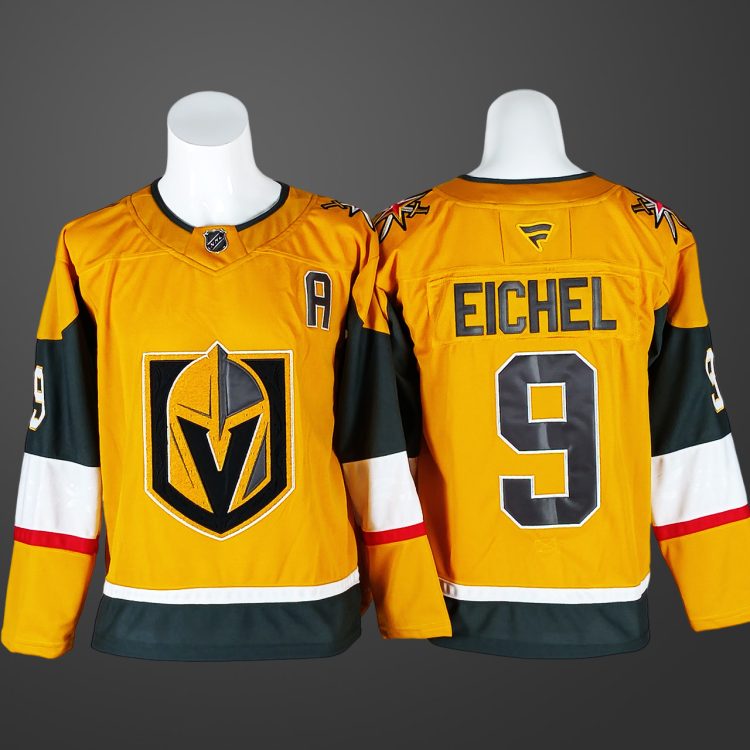 Men's Vegas Golden Knights #9 Eichel Fanatics Gold Jersey
