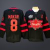 Men’s 4 Nations NHL Hockey #8 Makar Jersey Black