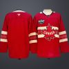 Men’s 4 Nations NHL Hockey Blank Team Jersey Red