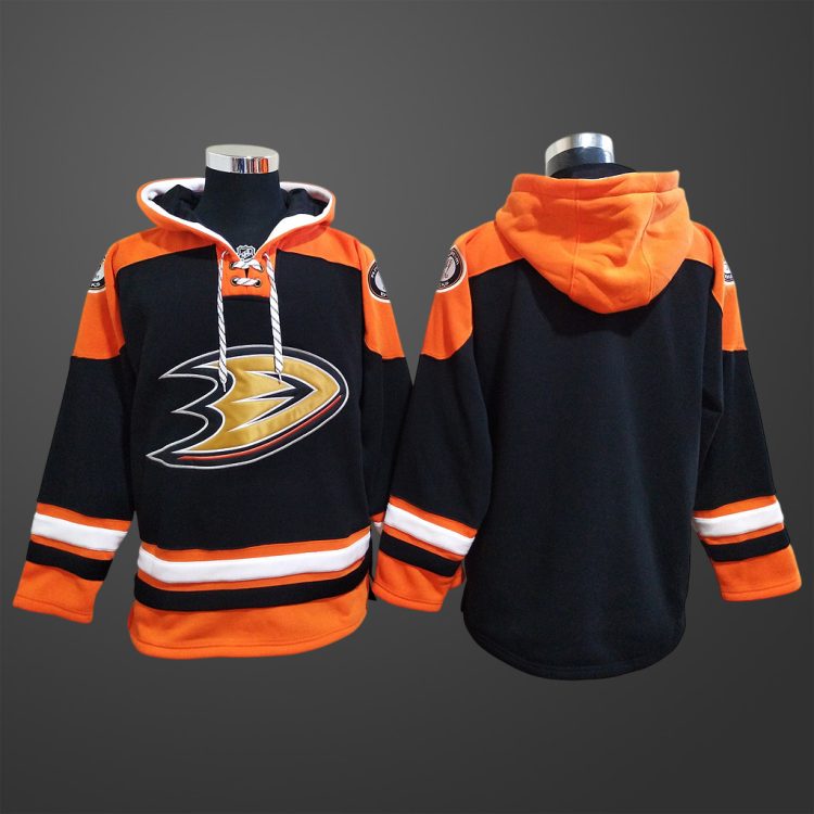 Men’s Anaheim Ducks Blank Team Stitched Hoodie