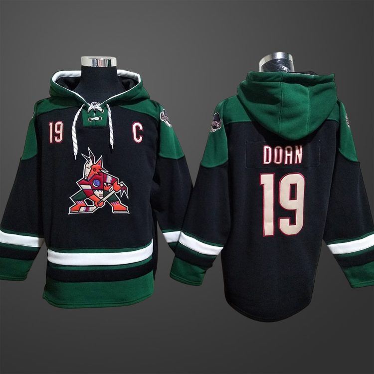 Men’s Arizona Coyotes #19 Doan Stitched Hoodie Black