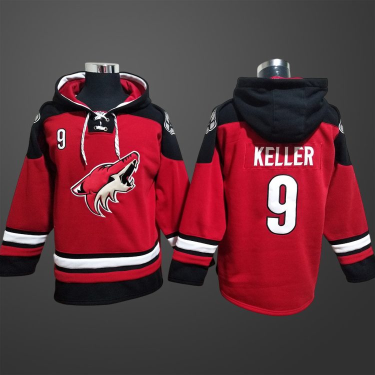Men’s Arizona Coyotes #9 Keller Stitched Hoodie