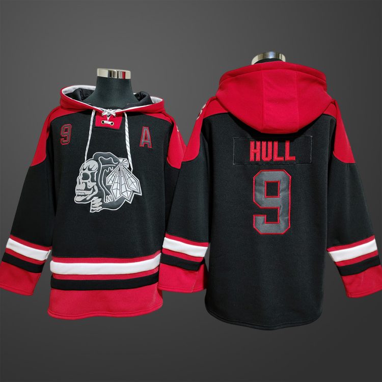 Men’s Chicago Blackhawks Bobby Hull #9 Stitched Hoodie