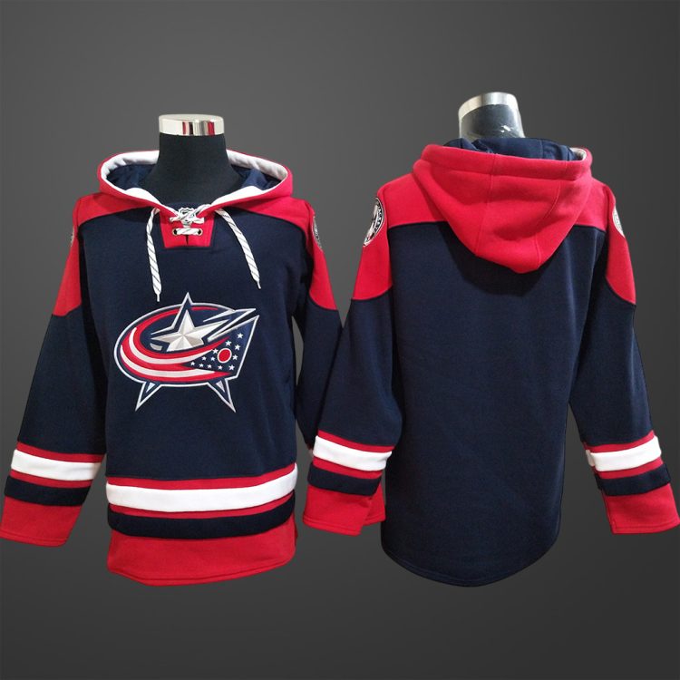 Men’s Columbus Blue Jackets Blank Stitched Hoodie