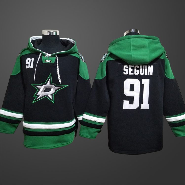 Men’s Dallas Stars #91 Tyler Seguin Stitched Hoodie