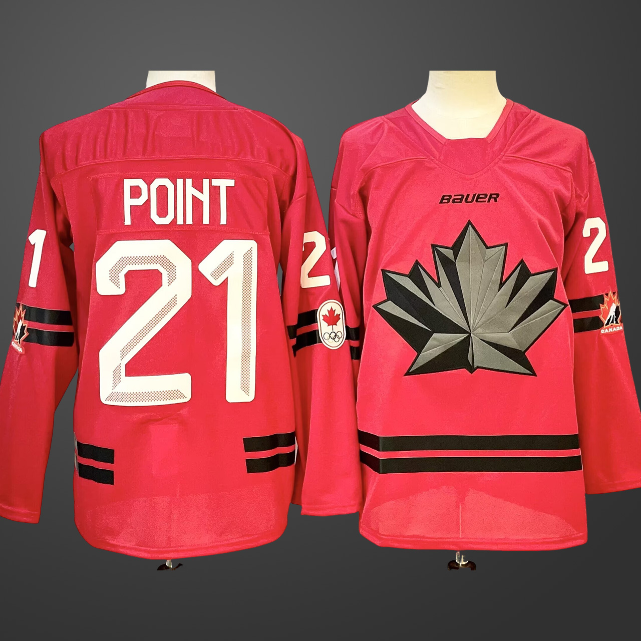 Men’s Hockey Canada #21 POINT Red 2026 Olympic Stitched Jersey
