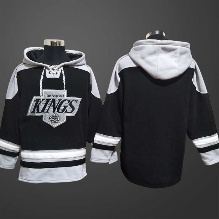 Men’s Los Angeles Kings Team Blank Black Stitched Hoodie