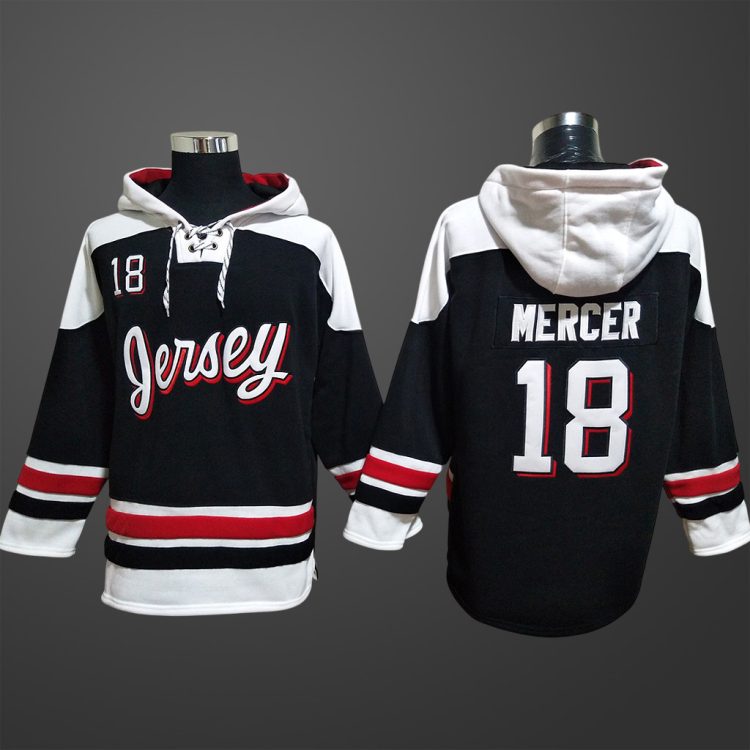 Men’s New Jersey Devils #18 MERCER Stitched Hoodie