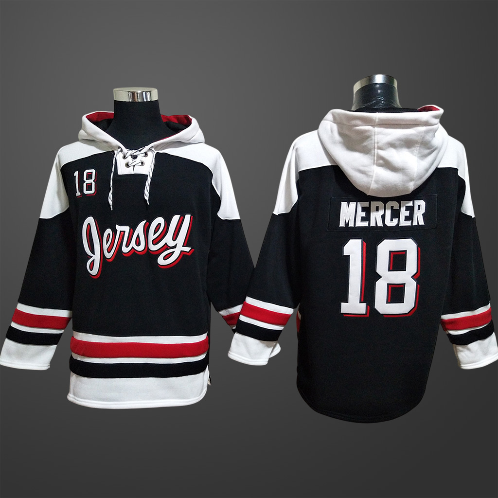 Men’s New Jersey Devils #18 MERCER Stitched Hoodie