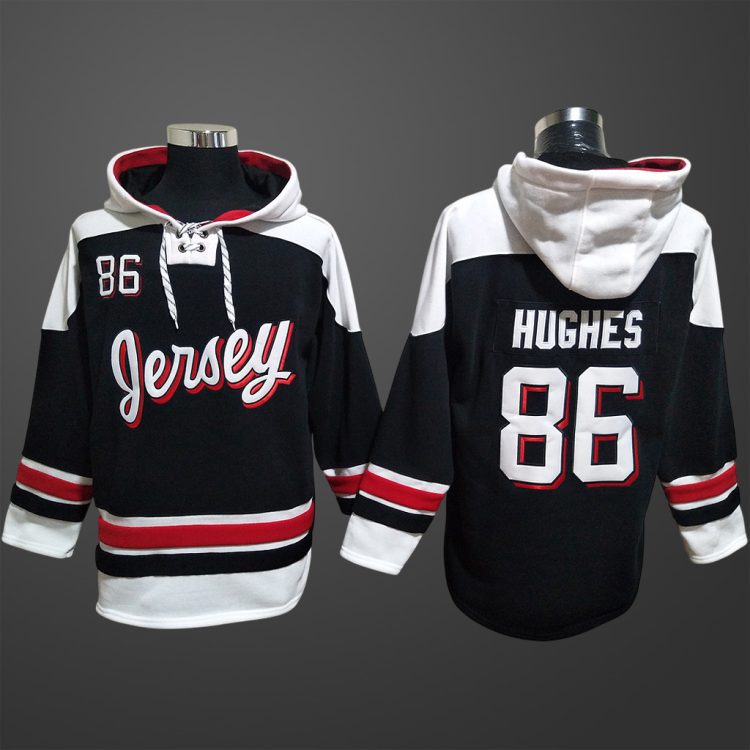 Men’s New Jersey Devils Jack Hughes #86 Stitched Hoodie