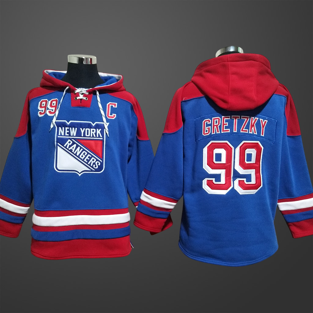 Men’s New York Rangers #99 GRETZKY Stitched Hoodie