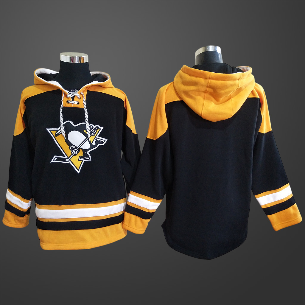 Men’s Pittsburgh Penguins Team Blank Stitched Hoodie