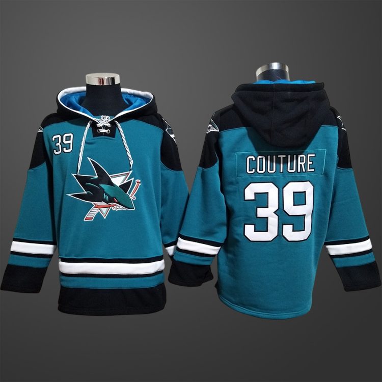 Men’s San Jose Sharks #39 Logan Couture Stitched Hoodie