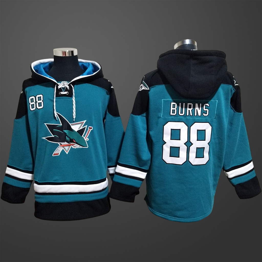 Men’s San Jose Sharks Brent Burns #88 Stitched Hoodie