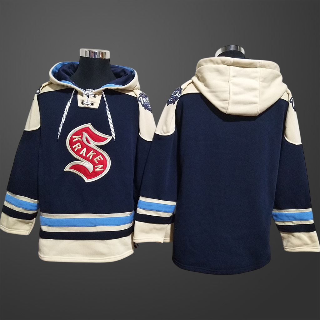 Men’s Seattle Kraken Team Blank Stitched Hoodie