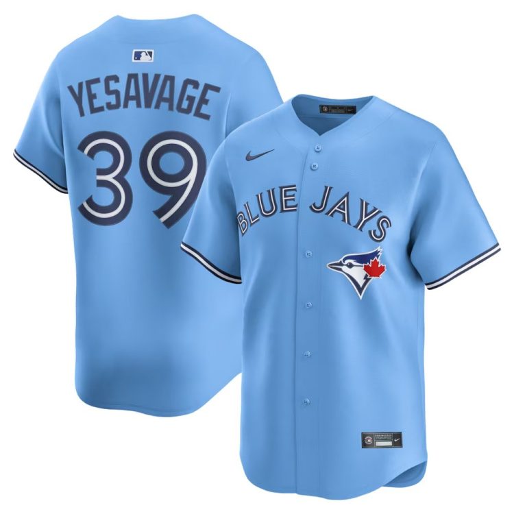 Men's Toronto Blue Jays Trey Yesavage #39 Powder Blue Jersey