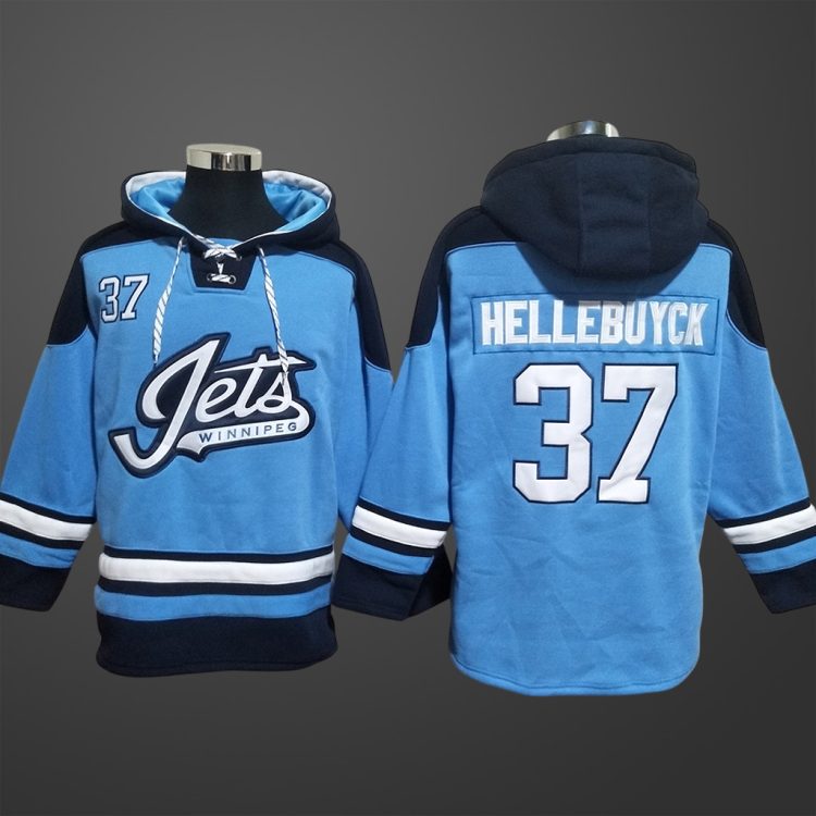 Men's Winnipeg Jets #37 Connor Hellebuyck All Stitched Hoodie