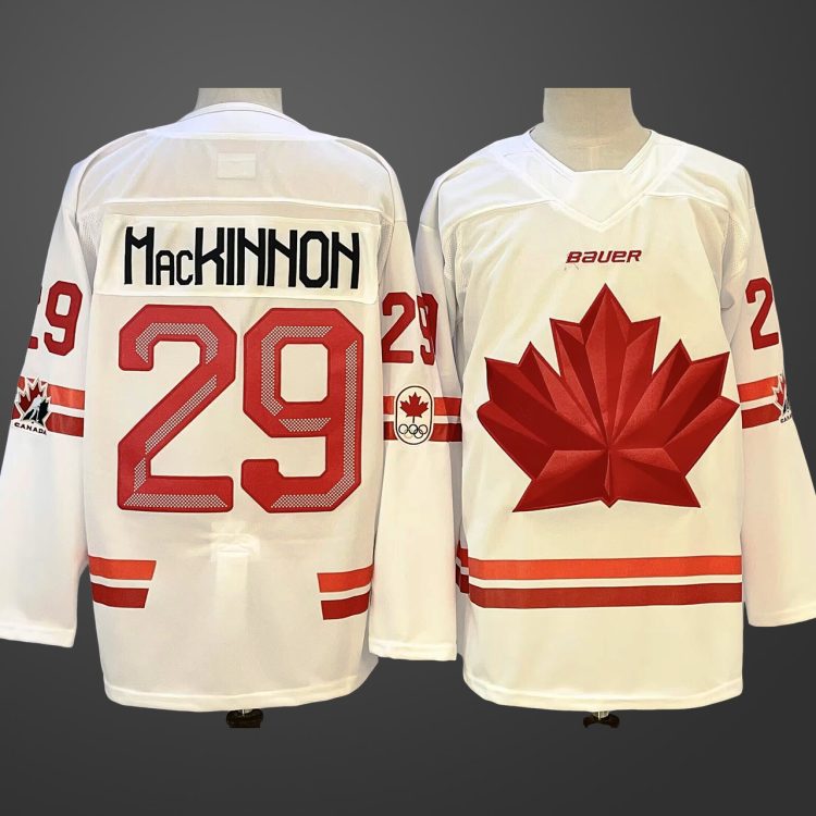 Men’s Hockey Canada #29 Nathan MacKinnon White 2026 Olympic Stitched Jersey