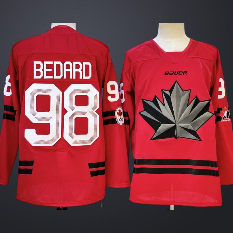 Men’s Hockey Canada #98 BEDARD MacKinnon Red 2026 Olympic Stitched Jersey