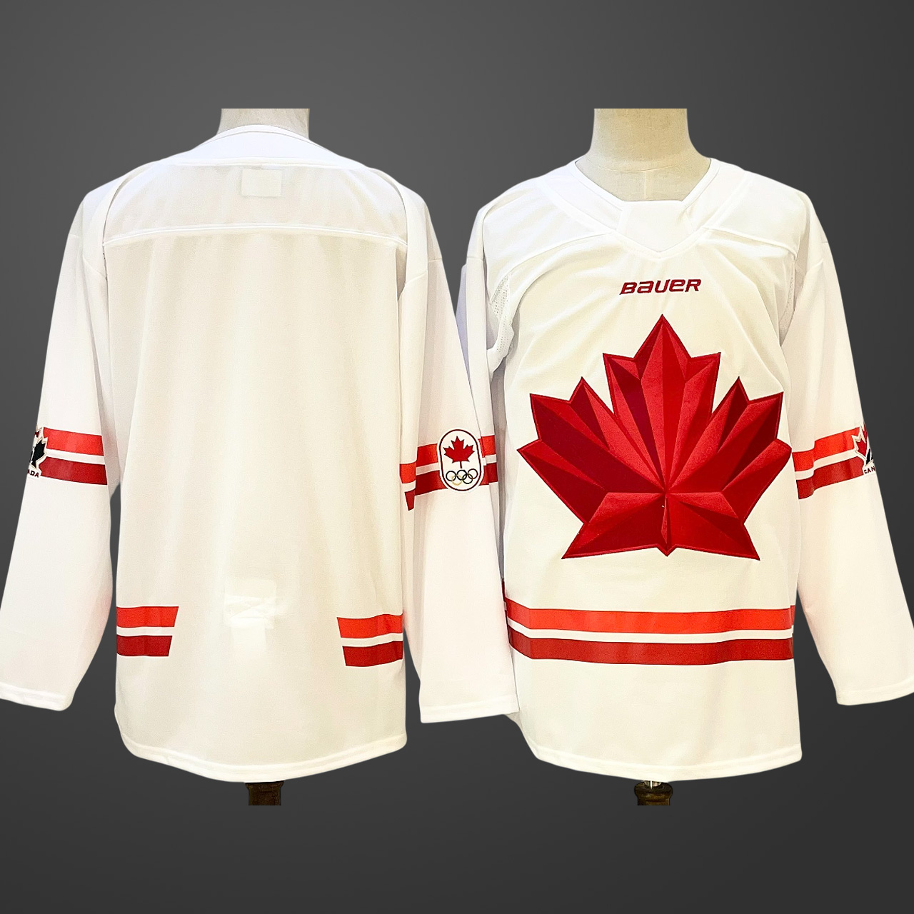 Men’s Hockey Canada Team Blank White 2026 Olympic Stitched Jersey