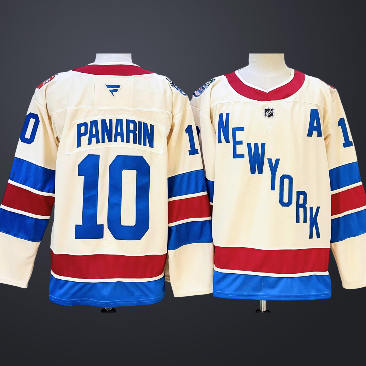 Men's New York Rangers #10 Artemi Panarin Fanatics Beige 2026 NHL Winter Classic Premium Jersey