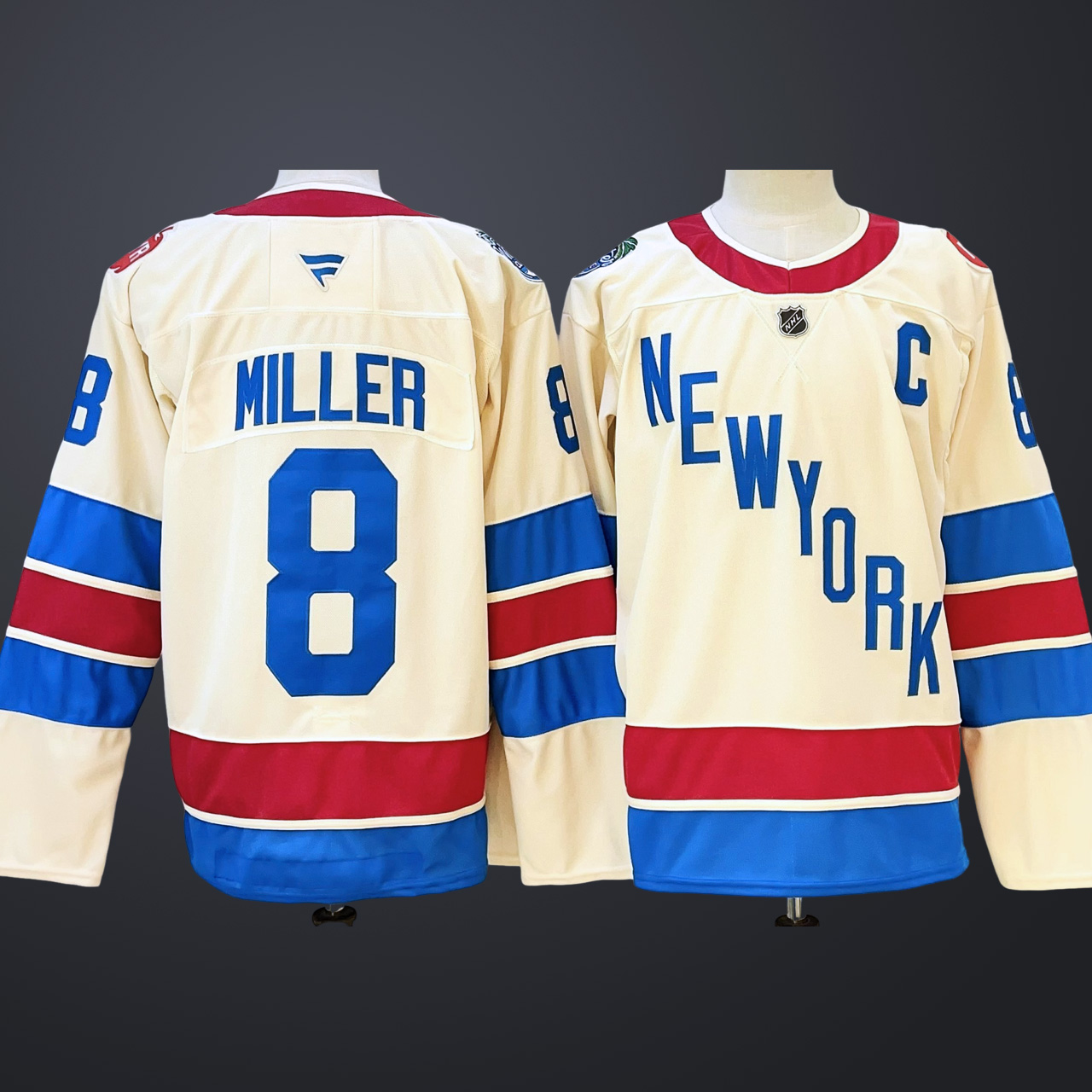 Men's New York Rangers #8 MILLER Beige 2026 Winter Classic Jersey