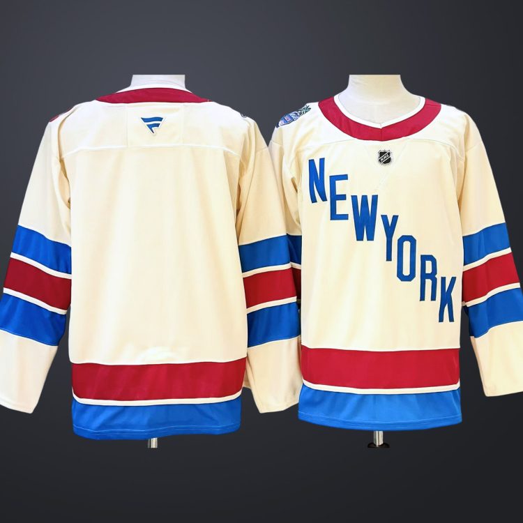 Men's New York Rangers Team Blank Fanatics Beige 2026 NHL Winter Classic Premium Jersey