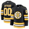 Custom Mens Boston Bruins Jersey Stitched Black