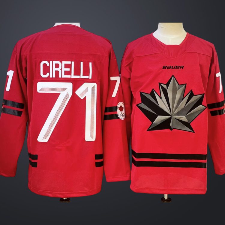 Men’s Hockey Canada #71 ANTHONY CIRELLI Red 2026 Olympic Stitched Jersey