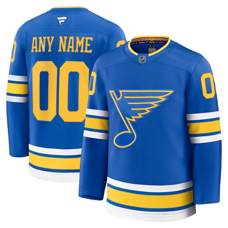 Men's St. Louis Blues Fanatics Blue Home Premium Custom Jersey