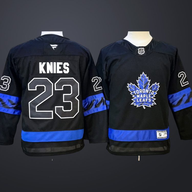 YOUTH Toronto Maple Leafs #23 Matthew Knies Home Breakaway Jersey – Black