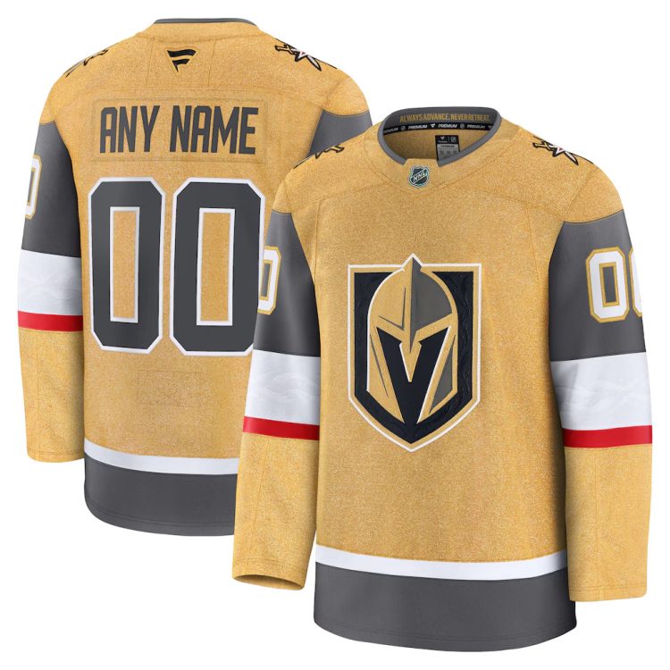 Vegas Golden Knights Fanatics Home Premium Custom Jersey - Gold