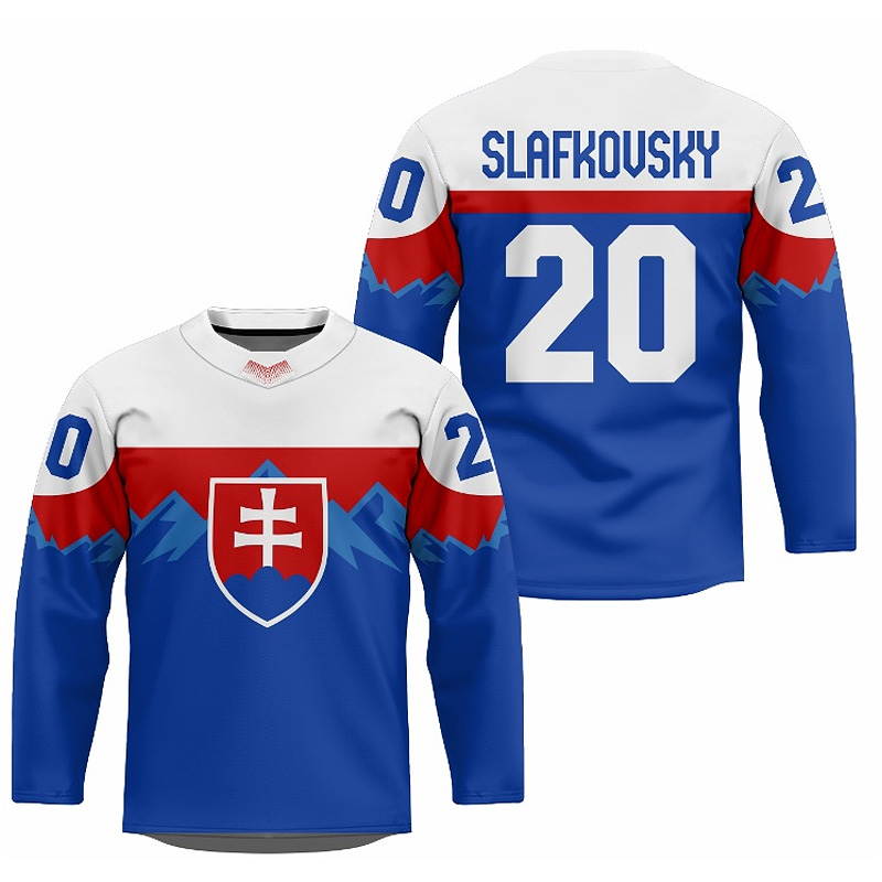 Custom Hockey Team Slovakia Stitched Jersey