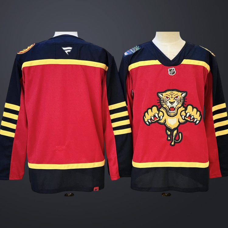 Men’s Florida Panthers Team Blank Red Stitched Hockey Jersey
