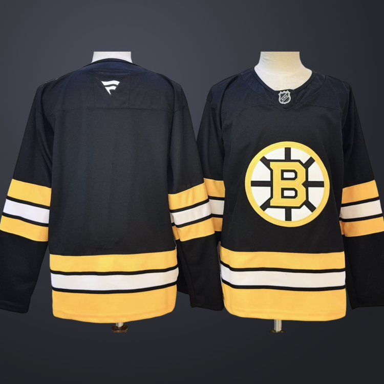 Men's Boston Bruins Blank Black 2025 Home Stitched Hockey Jersey