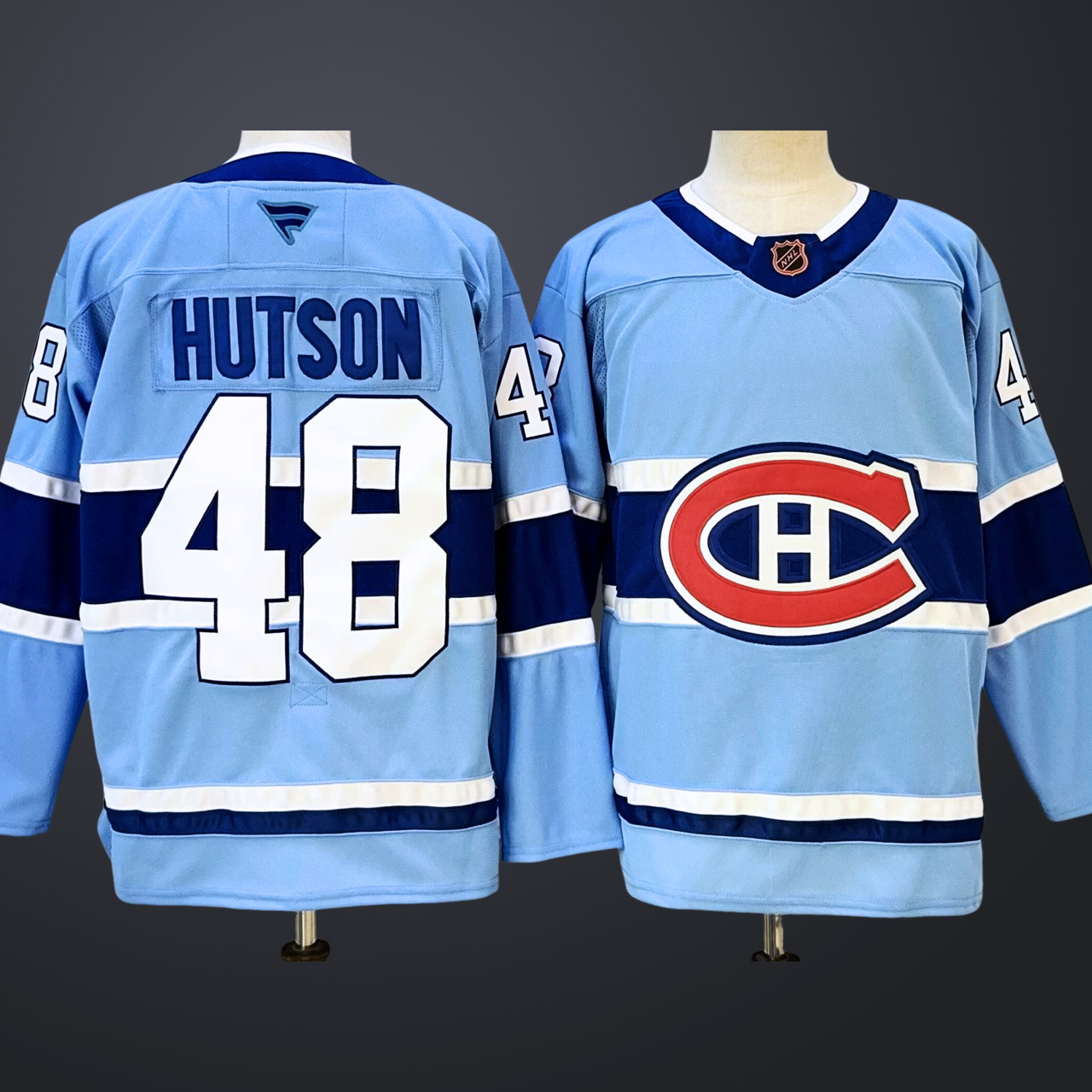 Men’s Montreal Canadiens Blue #148 HUTSON Stitched Jersey