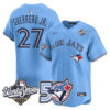 Men/Women/Youth Blue Jays 50th Patch 2025 World Series Powder Blue #27 Guerrero JR. Stitched Jersey